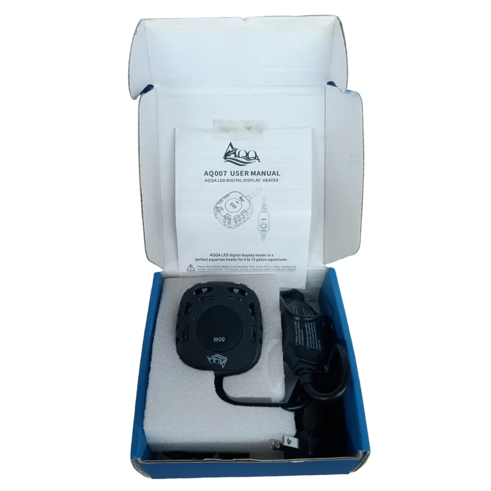 AQQA 50W LED Display Aquarium Heater Fish Tank 50W‎ for up to 20 Gallon AQ-007